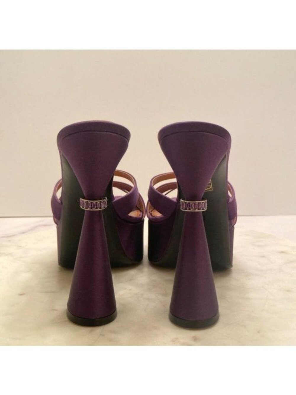 NWB D'ACCORI "Sienna" Platform Mules in Purple, size 41.5 - Picture 3 of 13